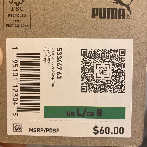 Puma Ribbed Crop Top - Picture 3 of 3